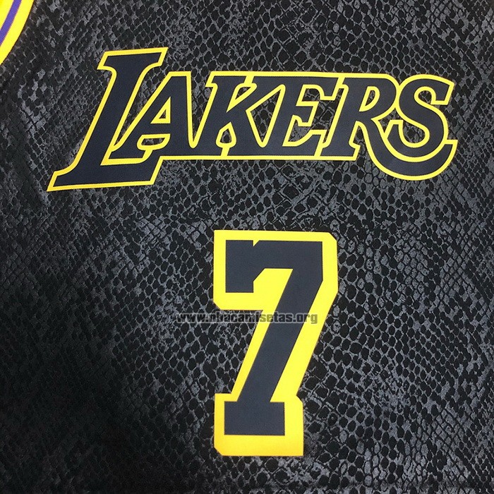Camiseta Los Angeles Lakers Carmelo Anthony NO 7 Black Mamba Negro